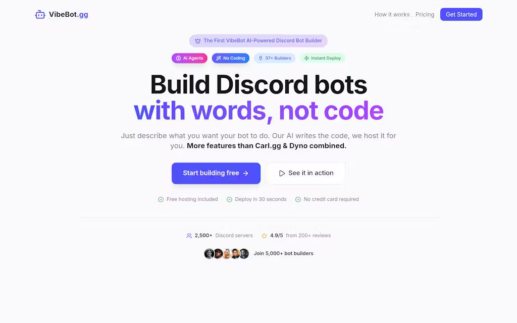 VibeBot screenshot 1