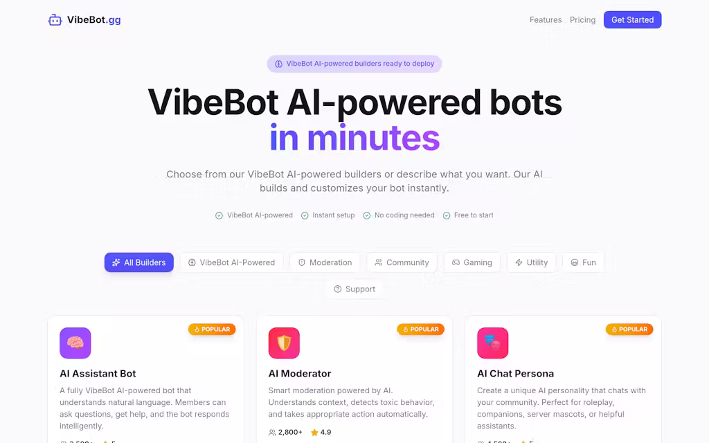 VibeBot screenshot 2