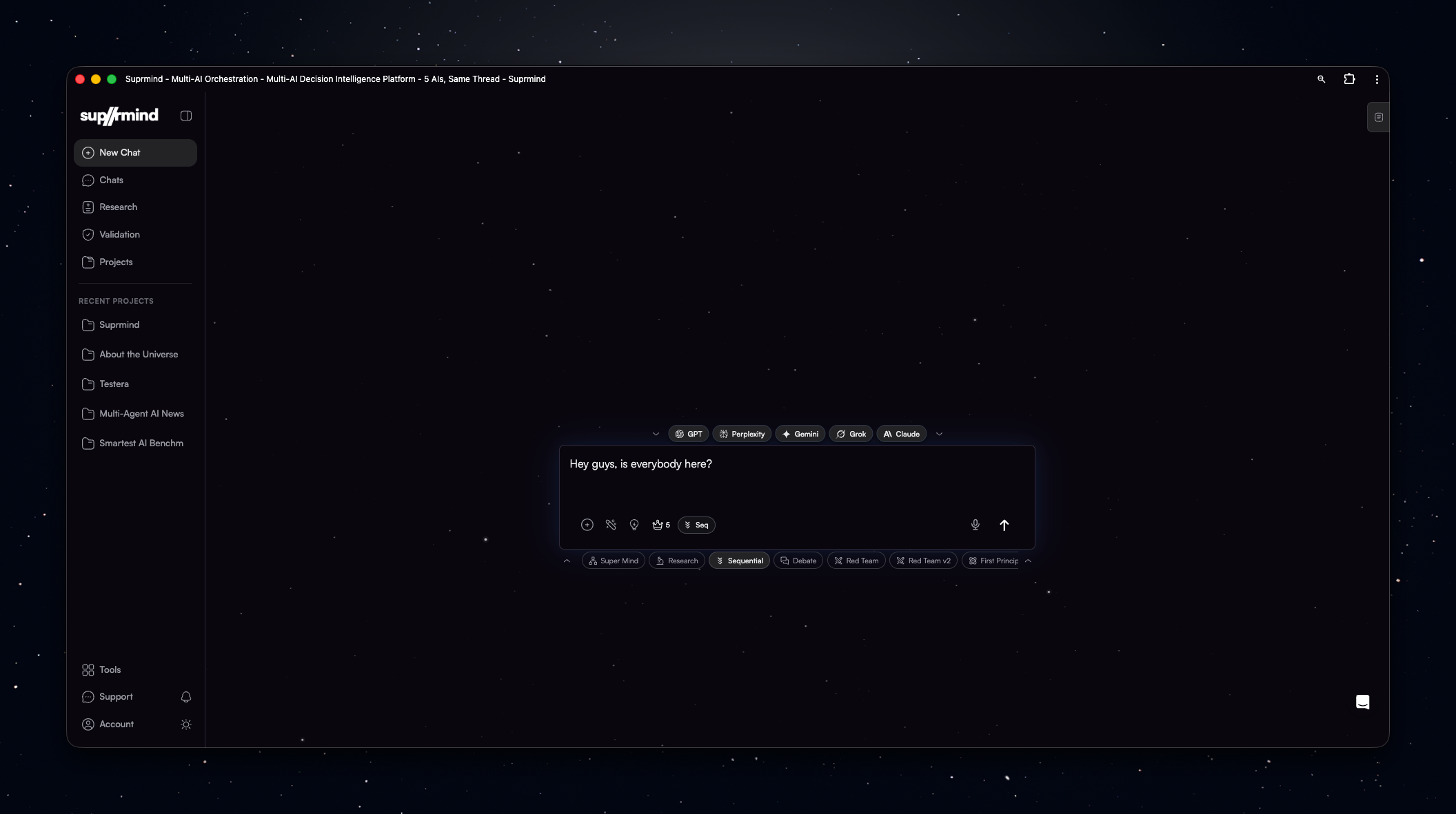 Suprmind screenshot 2