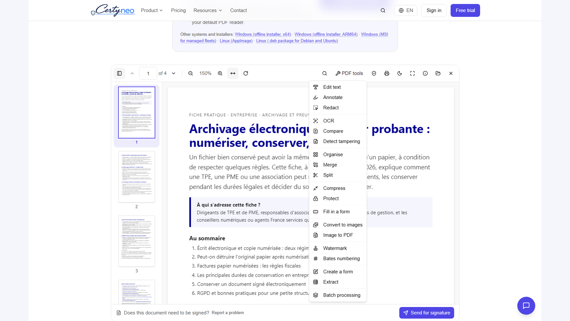 Certyneo Reader screenshot 1